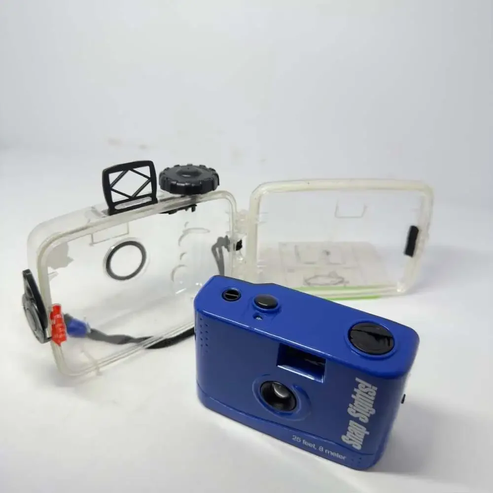 Snap Sights 35mm Underwater Film Camera with Waterproof Case Blue
